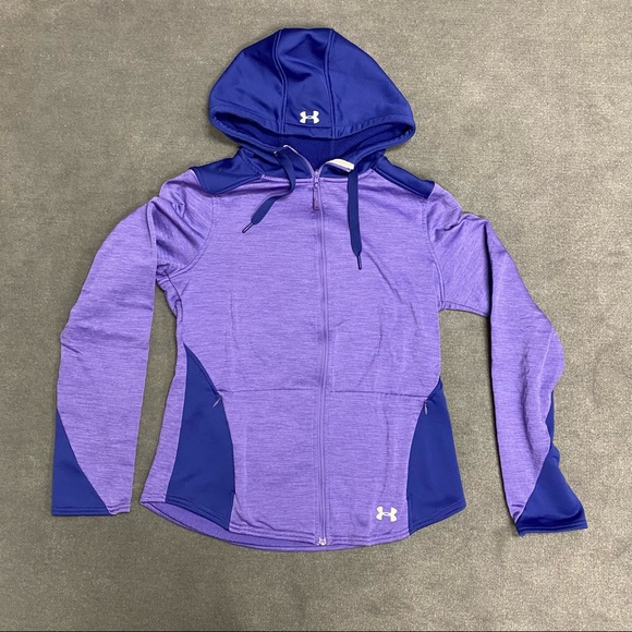 Under Armour Two Tone Purple Athletic Jacket
Full Zip- Up
Hooded - Picture 1 of 5